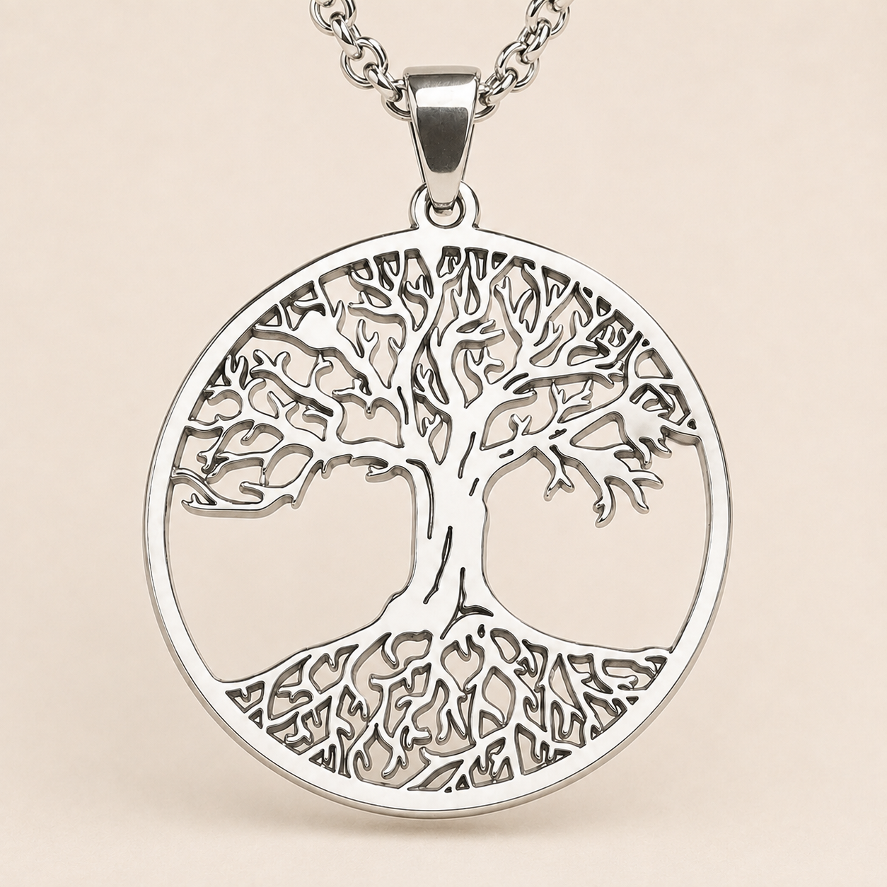 Pendentif Arbre de Vie ajouré en argent 925