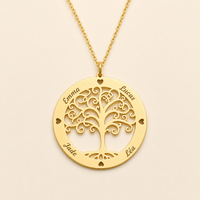 Thumbnail for Collier Arbre de Vie personnalisé en finition dorée