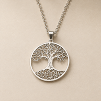 Thumbnail for Collier en argent 925 avec pendentif Arbre de Vie ajouré