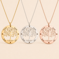 Thumbnail for Collier Arbre de Vie personnalisé en finitions argentée dorée et Rose Gold