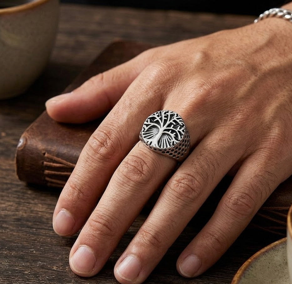bague arbre de vie en acier
