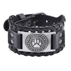 Bracelet Björn avec patte d’ours et cercle de runes