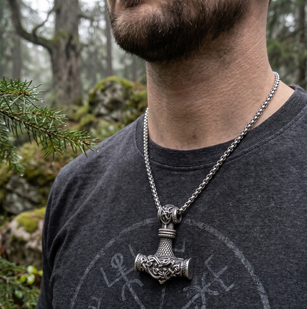 collier viking marteau de thor